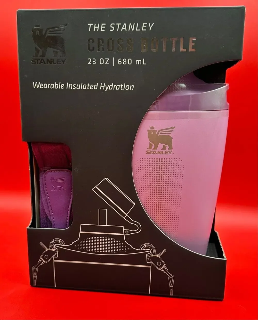 The Stanley Cross Bottle Lilac Wearable Insulate Hydration With Strap 23oz NIB